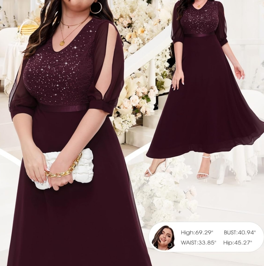 Elegant Burgundy Evening Gown — image 2 of 7